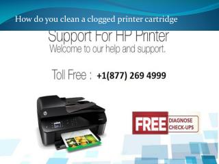 How do you clean a clogged printer cartridge