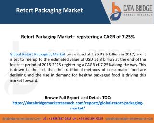Global Retort Packaging Market– Industry Trends and Forecast to 2025