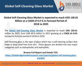 Global Self-Cleaning Glass Market is expected to reach USD 130.01 million by 2025