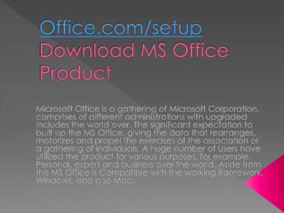 OFFICE.COM/SETUP MS OFFICE ANTIVIRUS PRODUCT