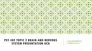 PSY 402 Topic 2 Brain and Nervous System Presentation GCU