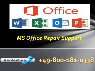 Wie Bieten Wir Beim MS Office Repair Support 0800-181-0338 Schnellen Support?