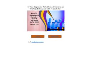 In Vitro Diagnostics Market Growth Rate, Developing Trends, Manufacturers, Countries, Product Technology and End User, G