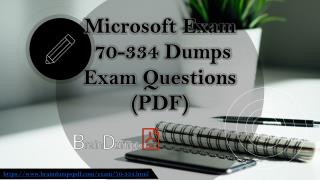 2019 Valid Microsoft Certification 70-334 Dumps PDF