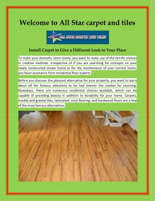 Flooring Jensen Beach Florida - Allstarcarpetandtiles.com