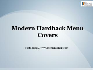 Modern Hardback Menu Covers