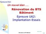 R novation du BTS B timent