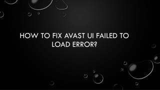 How to Fix Avast UI Failed to Load Error?