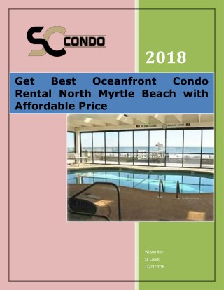 Get Best Oceanfront Condo Rental North Myrtle Beach with Affordable Price