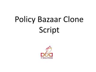 Policy Bazaar clone script