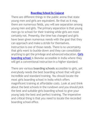 Boarding School In Gujarat