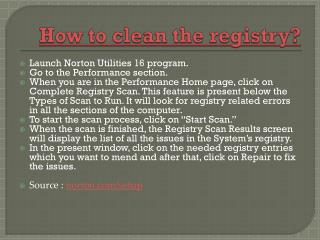 How to clean the registry?