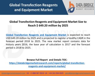 Global Transfection Reagents and Equipment Market – Industry Trends and Forecast to 2025