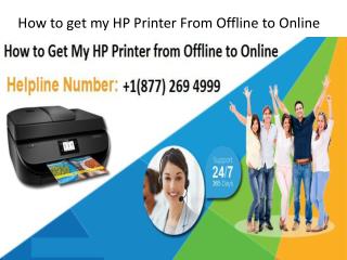 How to get my HP Printer from Offline to Online