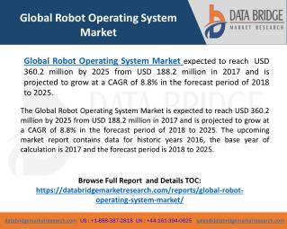 Global Robot Operating System Market Outlook, Size, Status, and Forecast to 2025