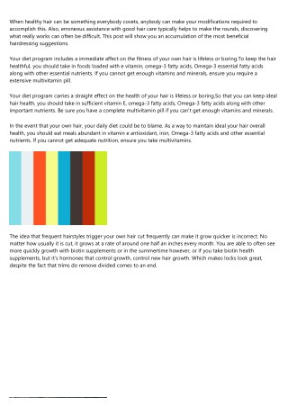 Hairdressing And Also You - The Best Suggestions