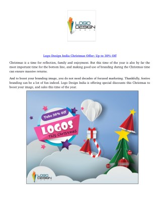 Logo Design India Christmas Offer: Up to 30% Off