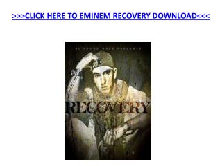 Eminem Recovery Download