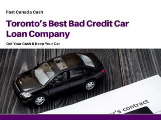Best Bad Credit Car Loan Company