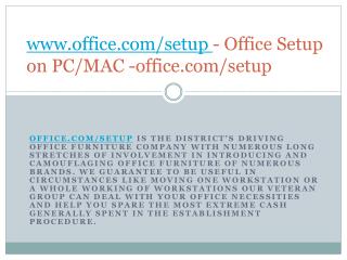 Office.com/setup - Office Setup Antivirus Activation