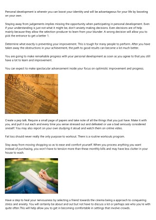 Feel Better About On your own With These Personal Development Suggestions