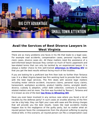 Avail the Services of Best Divorce Lawyers in West Virginia