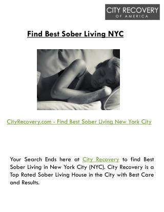 Find Best Sober Living NYC