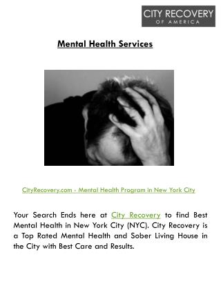 Mental Health Services NYC