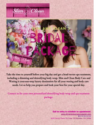 Slim and Clean's Bridal Package