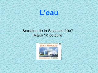 L’eau