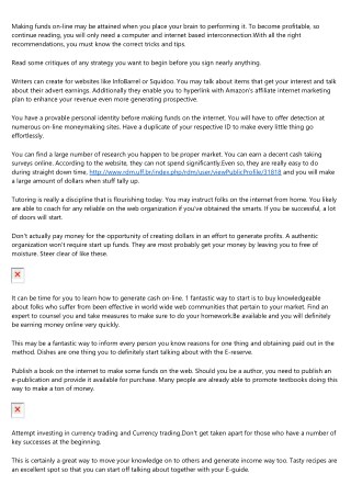 Comply with This Brilliant Report About How Precisely Make Money Online