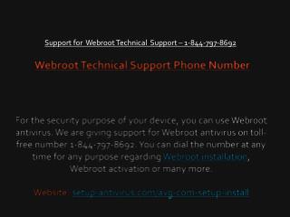 Webroot technical support phone number