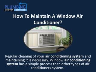 How To Maintain A Window Air Conditioner