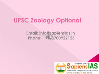 UPSC Zoology Optional
