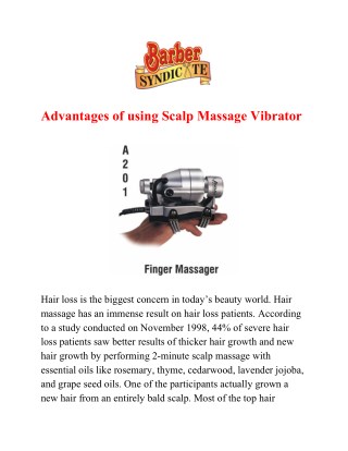 Advantages of using Scalp Massage Vibrator