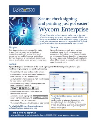 Wycom Enterprise Brochure