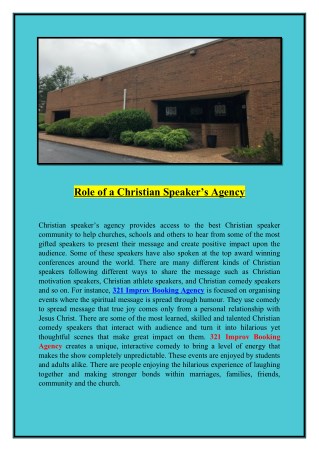 Are you planning to hire a best Christian Speaker’s Agency for your next event?