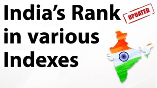 India Rank in various indexes 2018 updated PDF- StudyIQ