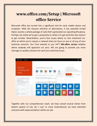 www.office.com/Setup | Microsoft office Service