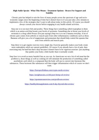 High Ankle Sprain - What This Means - Treatment Options - Braces For Support and Stability