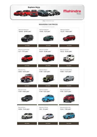 Mahindra Car Prices in Vijayawada