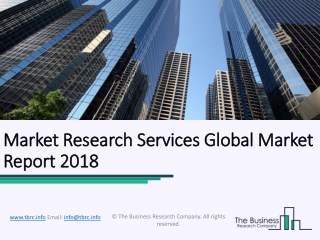 Market Research Services Global Market Report 2018