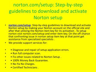 norton.com/setup - setup norton antivirus products