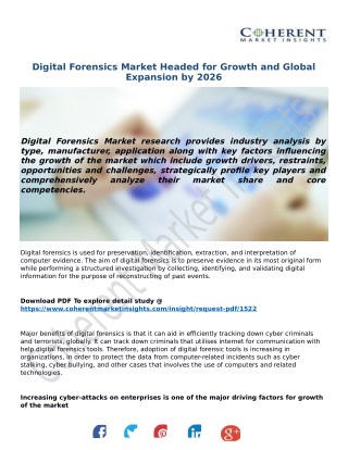 Digital Forensics Market Headed for Growth and Global Expansion by 2026