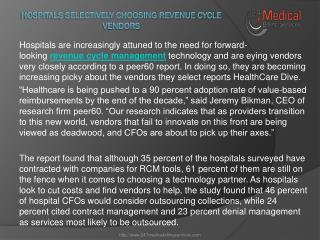 Hospitals Selectively Choosing Revenue Cycle Vendors