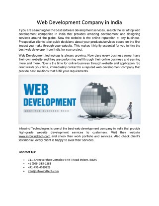 Web Development Company in India