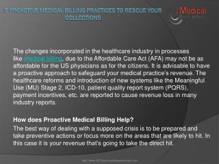 5 Proactive Medical Billing Practices to Rescue your Collections