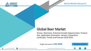 Global Beer Market 2018: Applications, Market Share, Size, Strategies, and Forecasts 2025