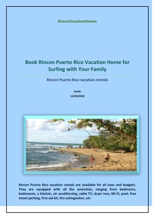 Book Rincon Puerto Rico Vacation Home for Surfing with Your Family