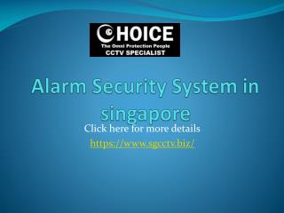 Alarm security system in singapore